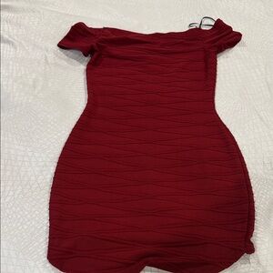 Windsor Deep Red Textured Dress